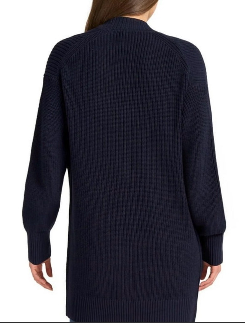 SALE‼️MIA Navy Open-Front Ribbed Cardigan - Picture 2 of 8